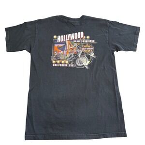 Harley-Davidson T-Shirt Vintage USA Large Hollywood California Biker Y2K 2004